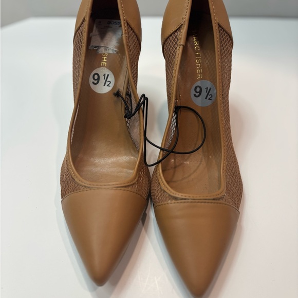 Marc Fisher Brown Mesh Heels - Picture 1 of 9